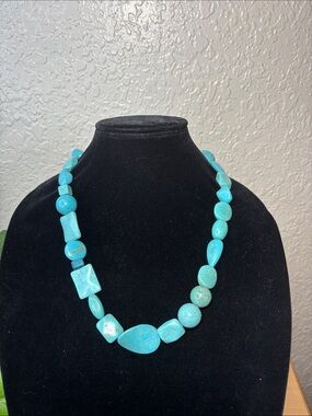 Handcrafted Turquoise Bead Necklace - Women Jewelry